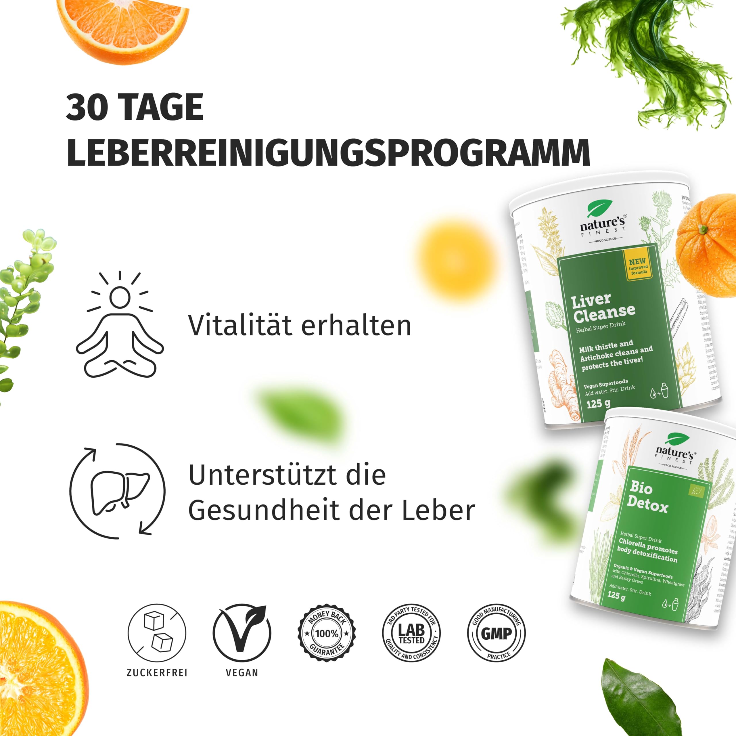 Nature's Finest Liver Cleanse, Pulver 250 g | Kräuterkomplex mit Mariendistel (80 % Silymarin), Artischocke, Kurkuma, Zimt & Ingwer - 250 g Vorratspack