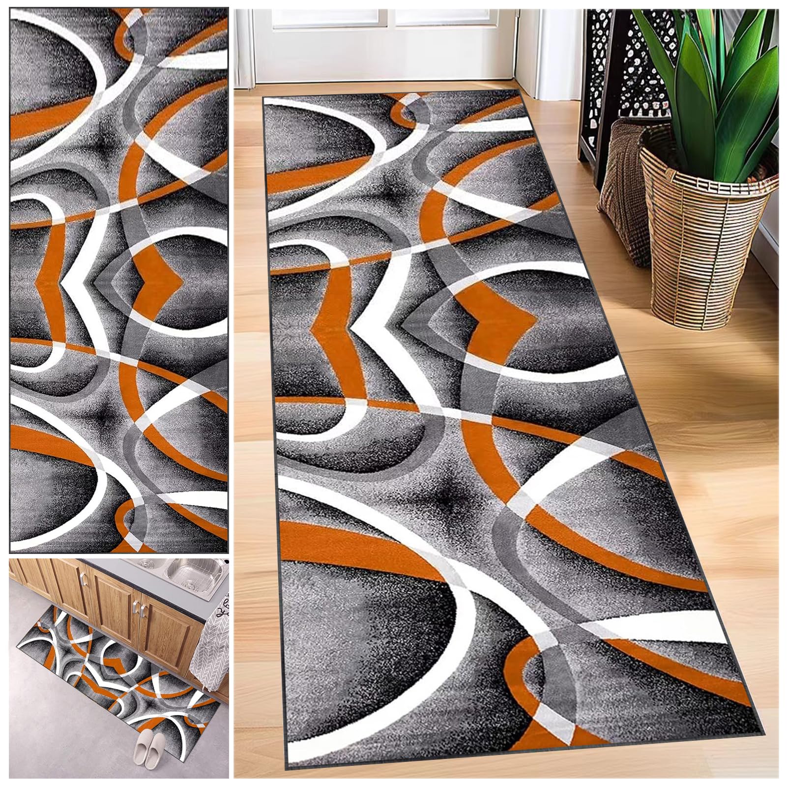 Tapis de couloir long moderne pour réchauffer l'ambiance du salon