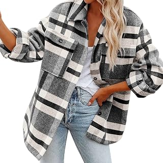 Gefomuofe Blouse Women's Loose Tunic Cotton Linen Blouse Summer Tunic Summer Oversized Casual Look Shirt Blouse O-Neck with Button Placket and Pocket Elegant Plain Office Blouses Office Shirt