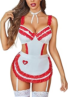 Womens Lingerie Sets Lace V Neck Teddy Babydoll 3 Pack Lingerie Costumes Sleepwear Dress S-XXL - Buy now