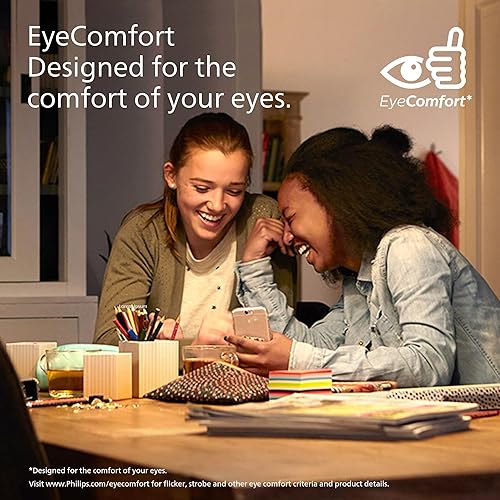 Miniatura 15 de Philips LED - Foco A19 regulable transparente sin parpadeo. Tecnología EyeComfort, 800 lúmenes, luz diurna (5,000 K), 8 W=60 W, base E26, blanco