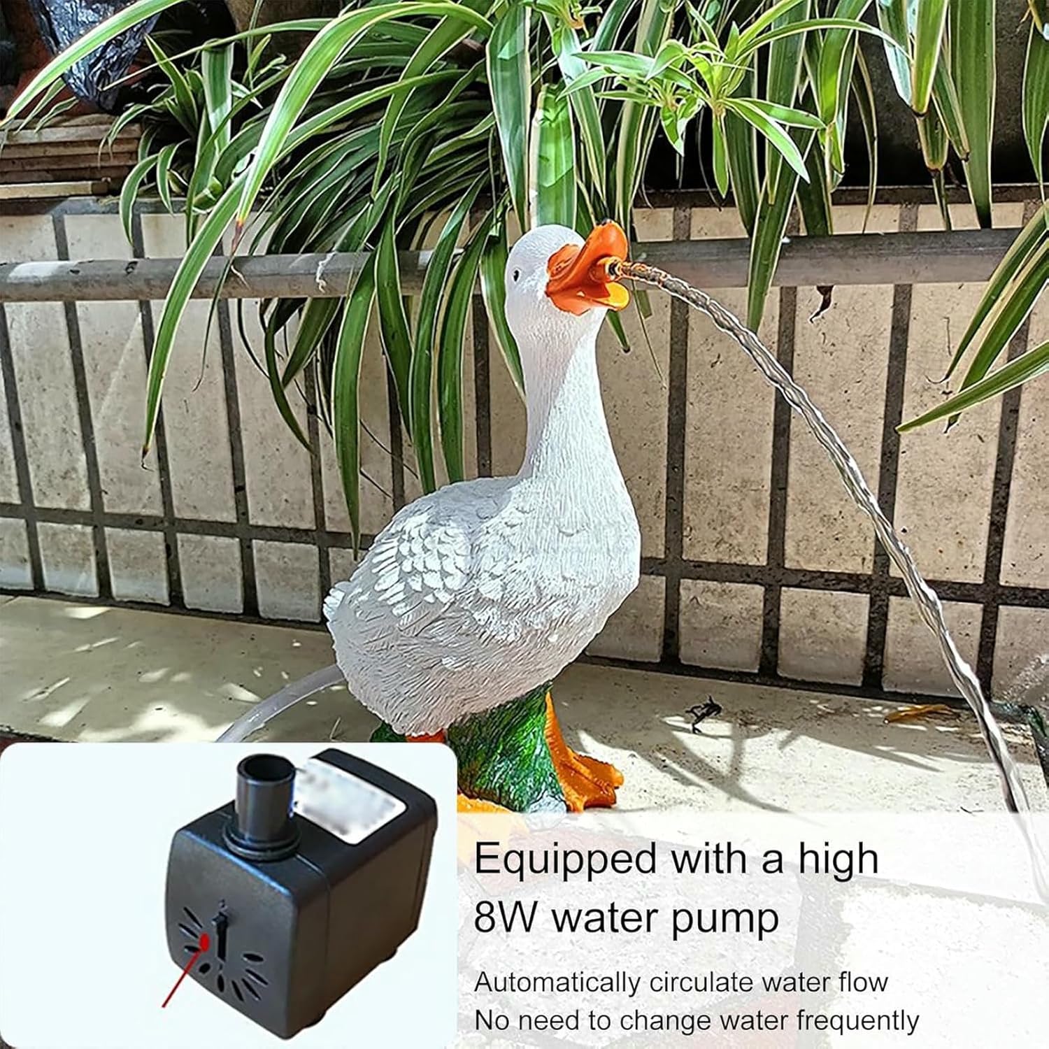 Animal Pond Fountains, Pond spitters for Small Ponds, Garden Water Feature with DIY Pump, Garden Decor for Koi Pond, for Balcony, Courtyard and Home Office
