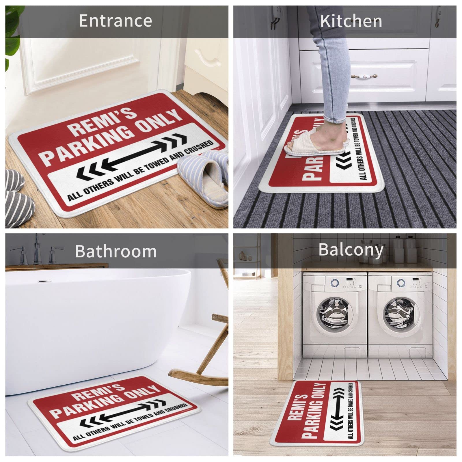 Pads & Mat Remi'S Parking Only Rug Home Sweet Home Paillasson Décoration de salle de bain amusante (65 x 90 cm)