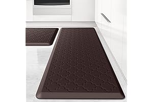 2-Pack Kitchen Floor Mats - Brown