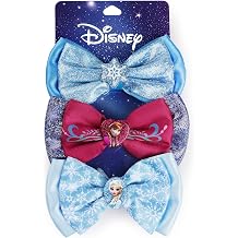Disney Frozen Scrunchies for Girls Hair Bows Glitter Satin Hair Ties