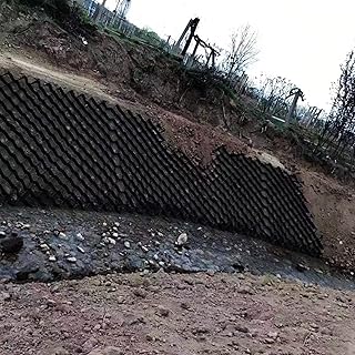 Ground Grid Paver 2" Depth, Soil Stabilizer Grid for Landscaping/Patios/Walkways, Honeycomb Pavers with Drain Holes, Black (Color : WxH, Size : 5x10 m/16.5x33 ft)