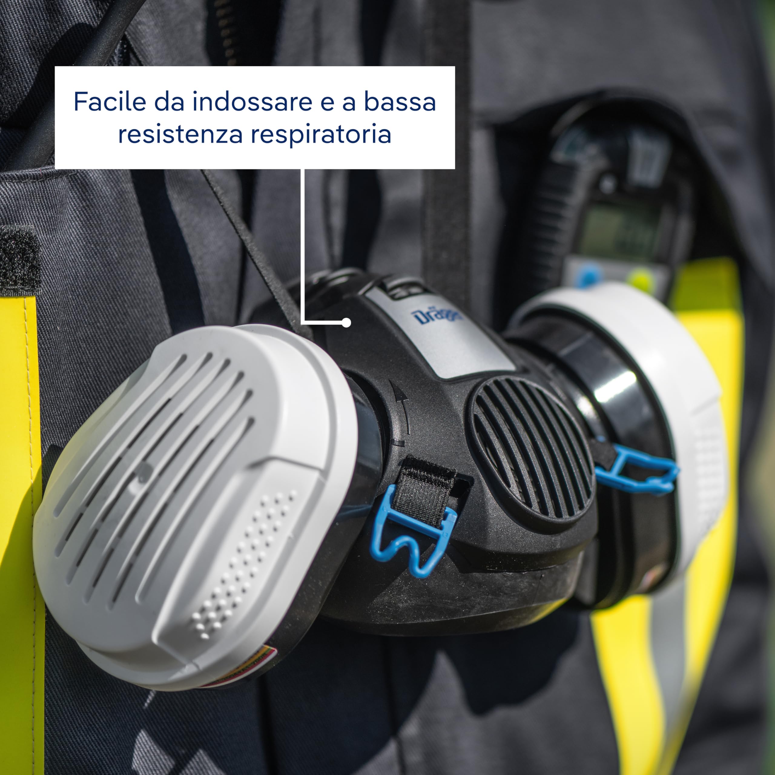 Dräger X-plore 3500 Kit di protezione respiratoria per incendi boschivi: Semimaschera + Filtro ABEK1Hg-P3 | Protezione da fumo e cenere durante gli incendi boschivi