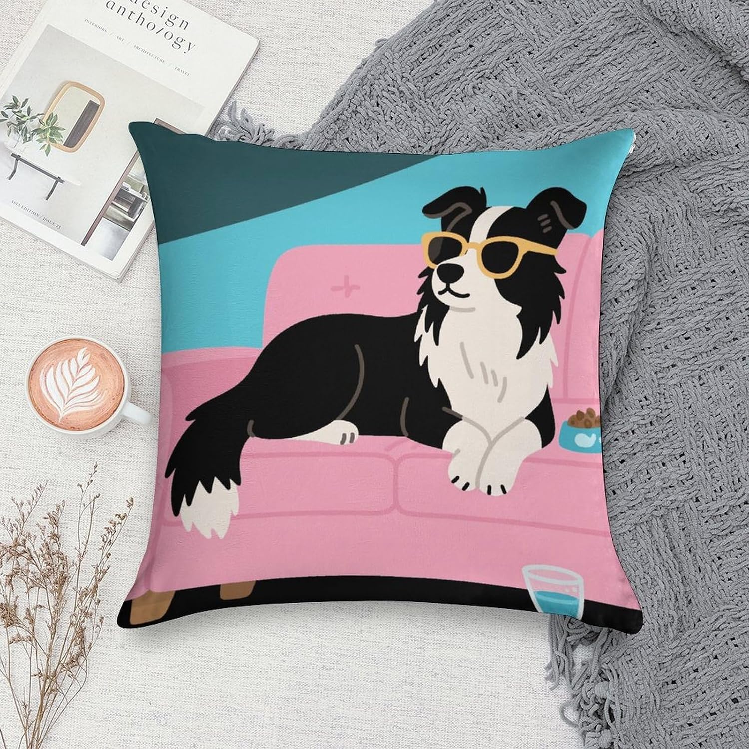 Dogs Funny Pets Square Cushion Cover image 5