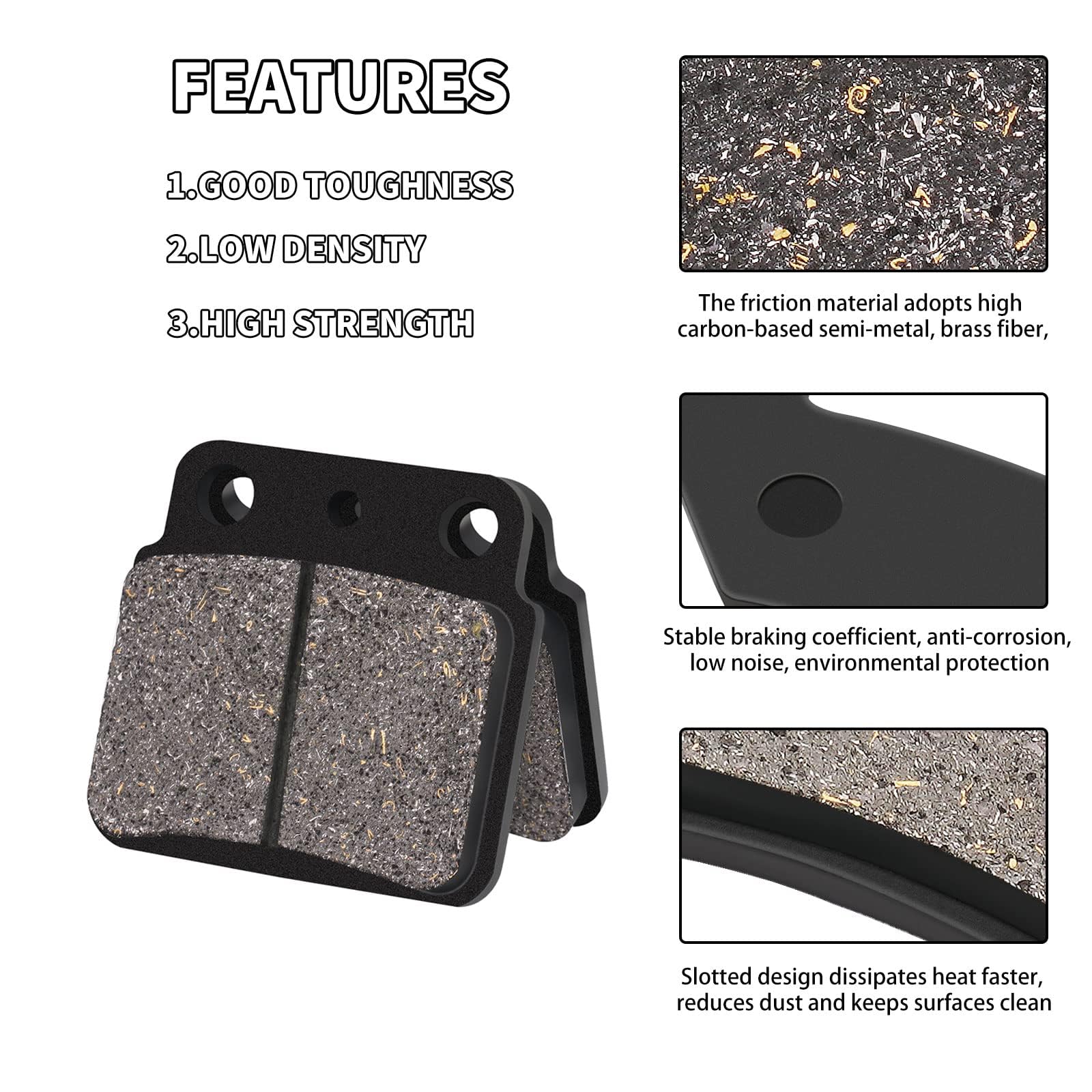 Plaquettes De Frein Avant Pour Suzuki LTZ250 LTZ400 - Compatible 2004-2012 / 2003-2013 | Matériau Semi-Métallique - 13