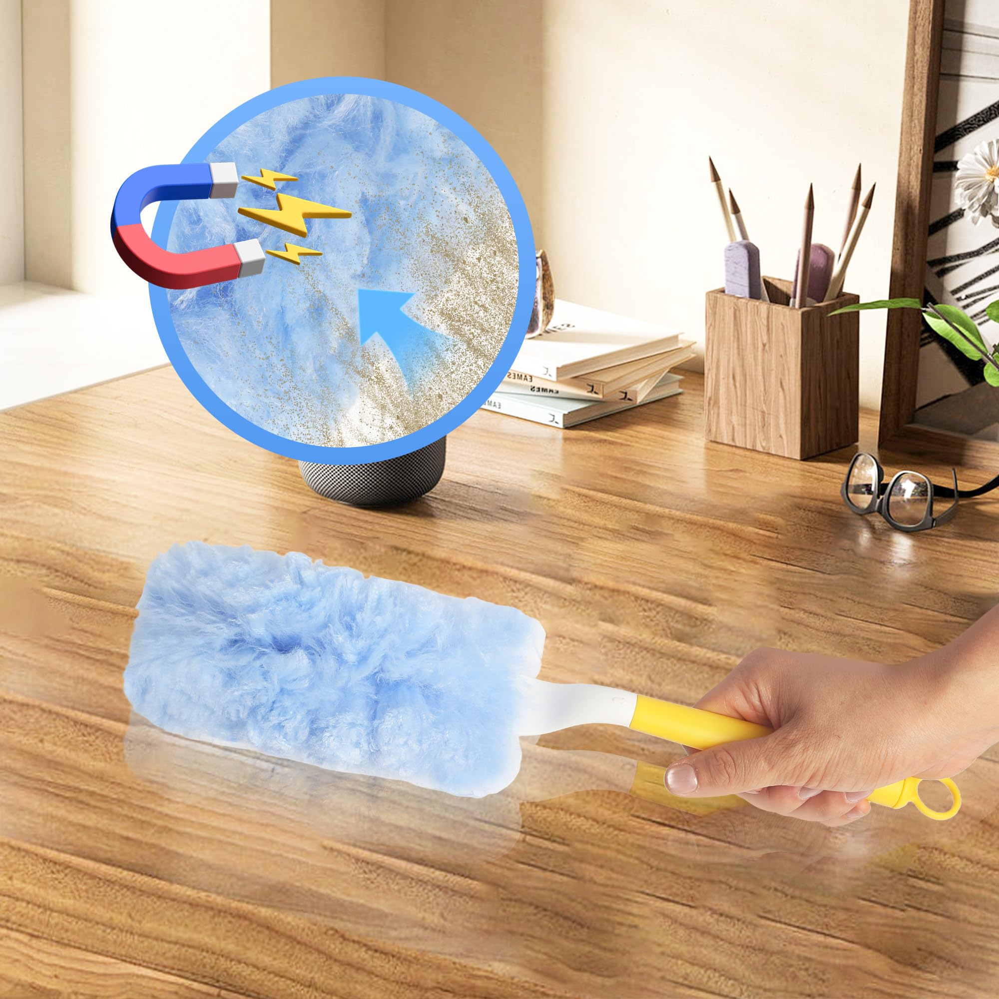 LOVECO 10 stuks stofdoek, wasbaar, compatibel met Swiffer stofmagneet