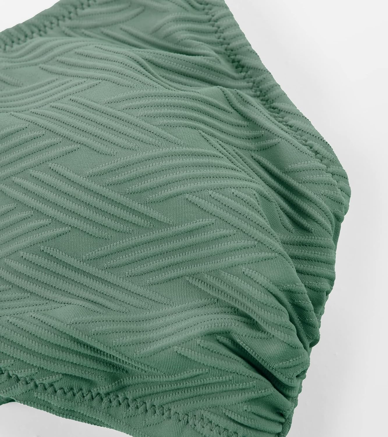 CUPSHE Bikini Top for Women Bathing Suit Criss Cross Self Tie Spaghetti Straps V Neck - Image 6