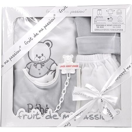 Coffret Naissance 13 Pieces Natal Baby Idee Cadeau Bebe Taille 0 1 Mois Gris Cadeaux De Naissance Et Souvenirs Coffrets Cadeaux Salon Qa