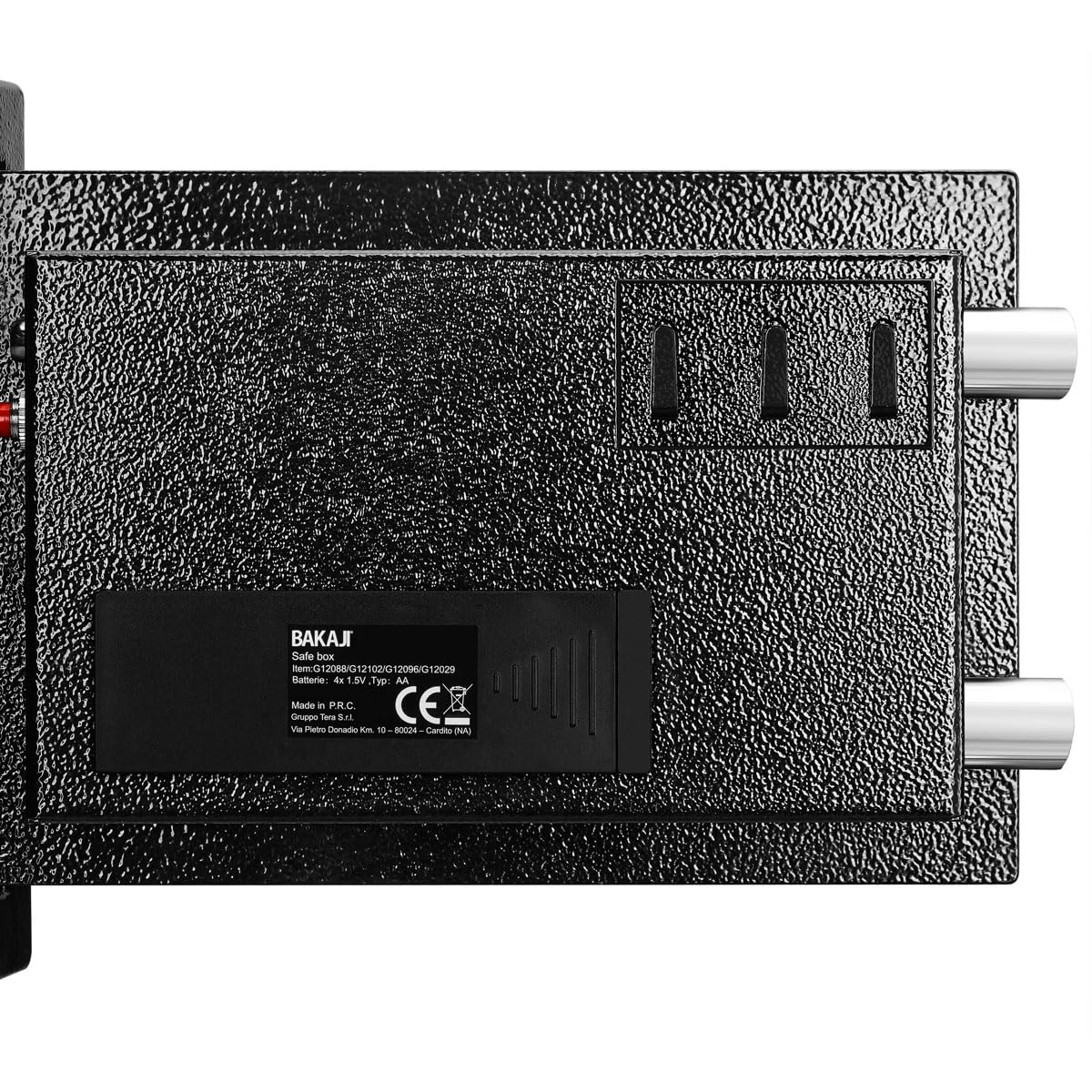 BAKAJI Safe Alarm Coffre Fort Électronique - avec Serrure à Combinaison Numérique - Coffret pour Objets de Valeur - Contenance 5L - 20 x 19,5 x 30,5 CM