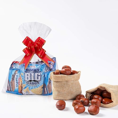 Miniatura 4 de Awpeye Bolsas transparentes para cestas, 25 paquetes de envolturas grandes de celofán para cestas y regalos, bolsas de celofán de 16 x 24 pulgadas,