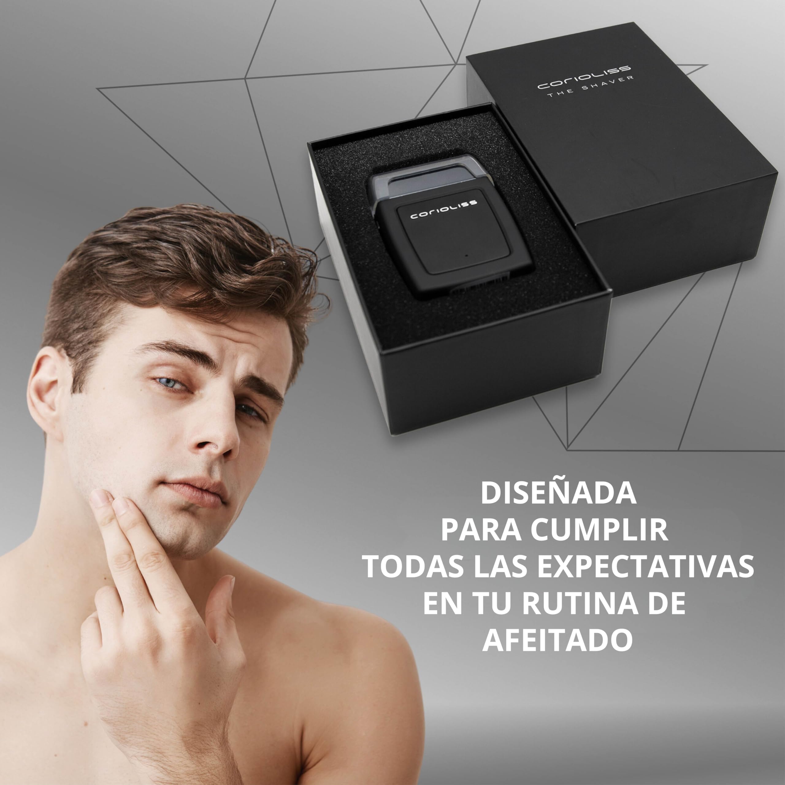 Corioliss The Shaver | Afeitadora Electrica Profesional | Láminas Titanio | Afeitado Preciso Hombre | Barba y Cabeza | Recargable | Batería 1,5 horas uso