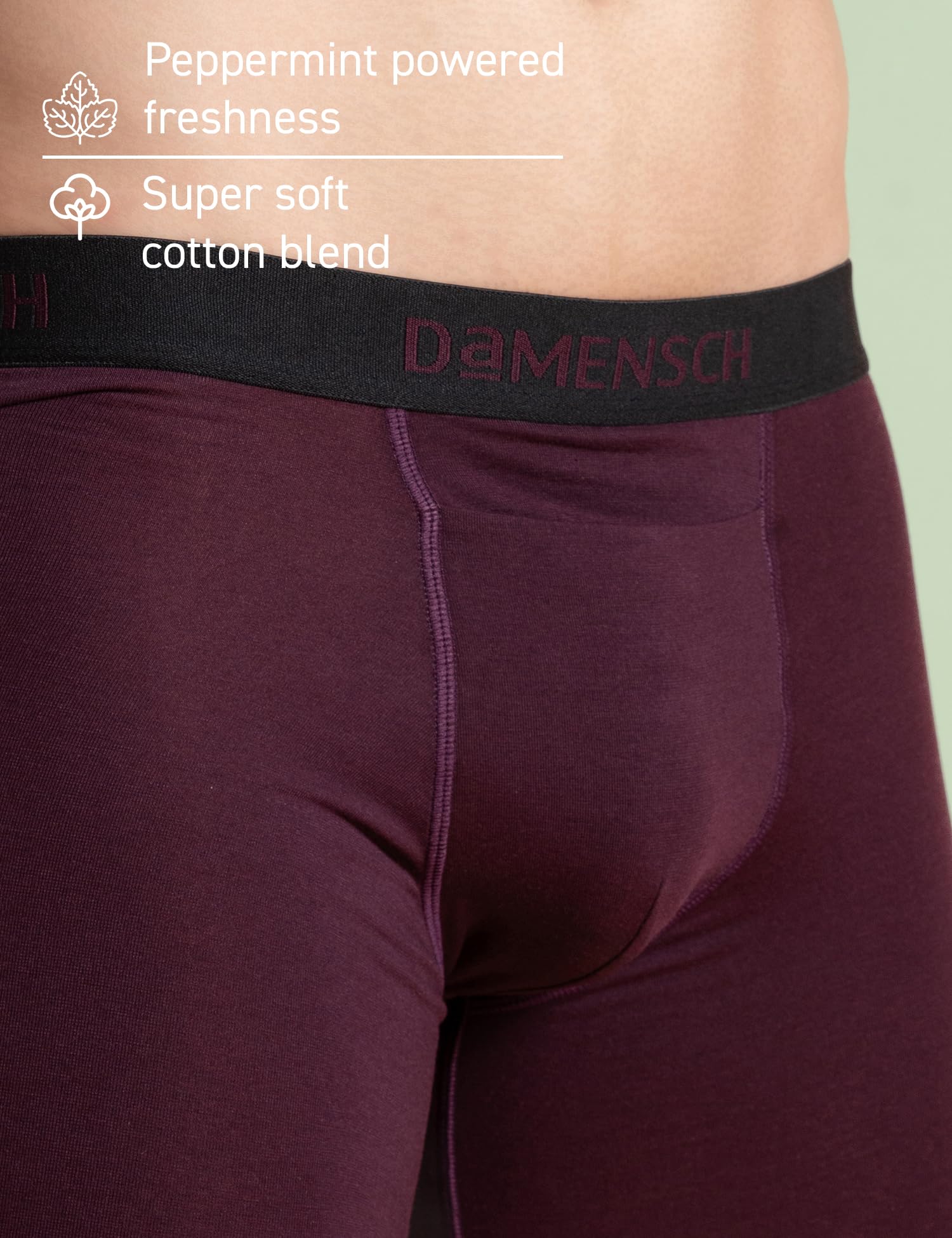 DAMENSCH Boxer da uomo, vestibilità regolare, in misto cotone, biancheria intima da uomo, pantaloncini da uomo