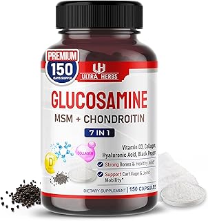Glucosamine Chondroitin MSM - Joint Mobility Support Supplement Enhanced with Collagen, Hyaluronic Acid, Vitamin D3 | 150 ...