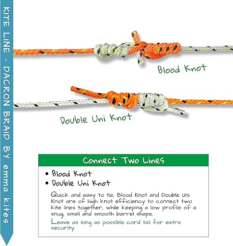 Miniatura 7 de emma kites 120Lbs 1000Ft Trenzado Dacron Poliéster Cuerda Bobina Línea Línea Masón