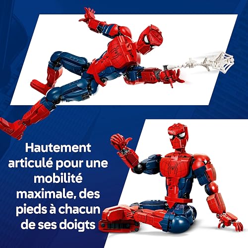 LEGO ǀ Marvel Spider-Man, la Figurine de Héros - Jouet Super-Héros - Figurine d'action & Minifigurine Collector pour Décoration Intérieure - Cadeau pour Garçon dès 12 Ans ou Ado Fan du Film 76346 - 5