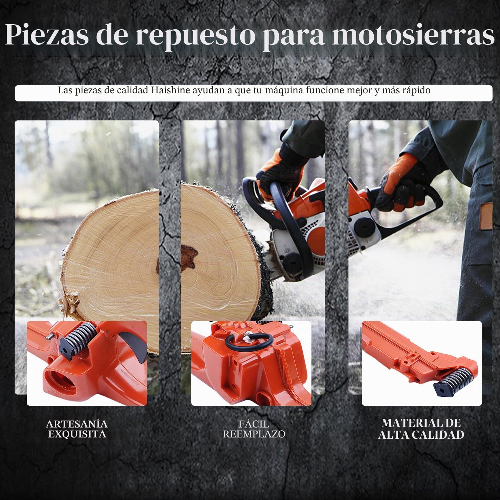 Conjunto de manija del tanque de combustible y combustible para Husqvarna 340 345 346XP 350 353 motosierra 503863771,503863703