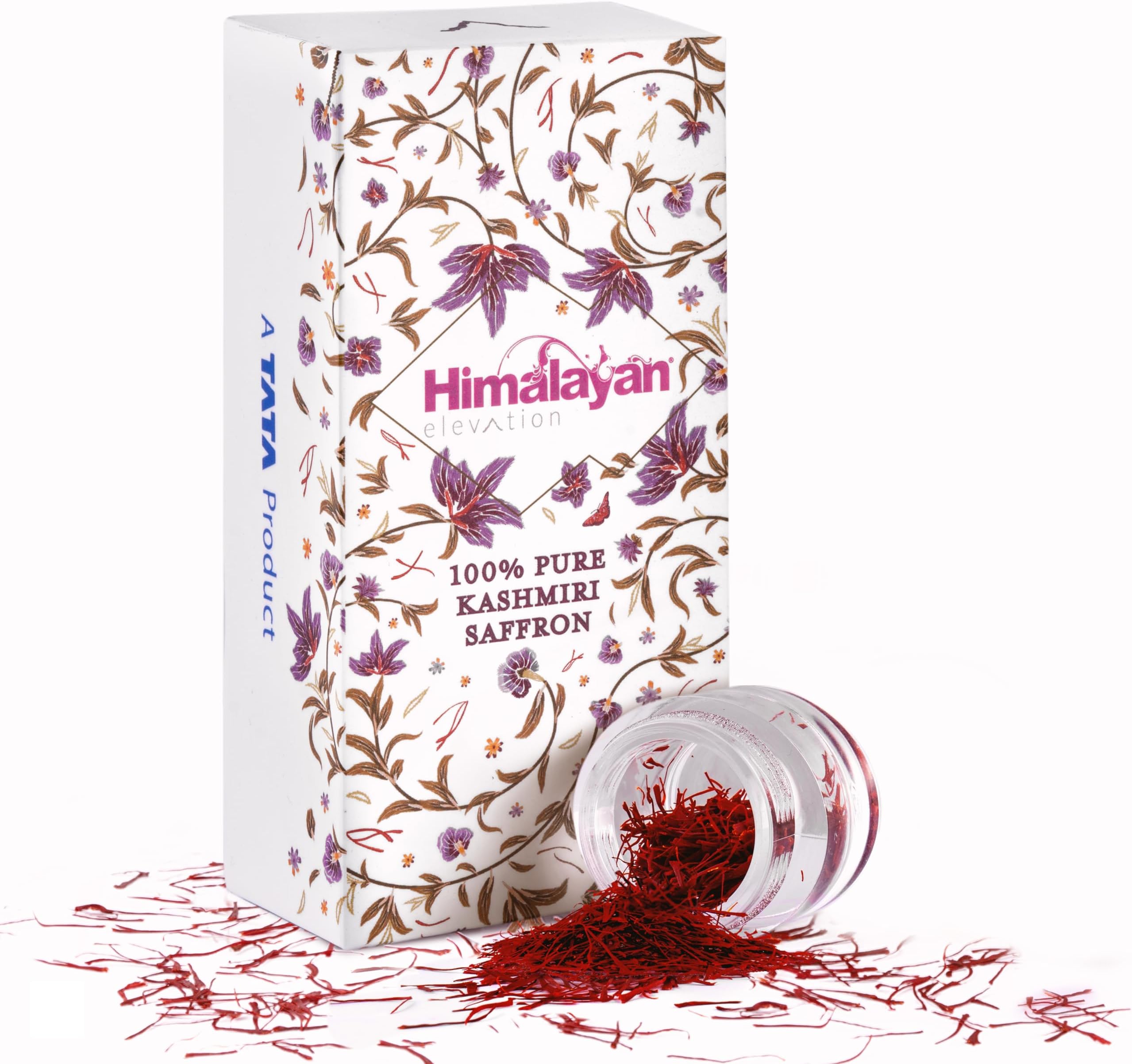 Himalayan Elevation Original Kashmiri Saffron/Kesar, 1 Gram, A TATA product, Certified Grade-1 Pure Kashmiri Kesar, Food & Pooja