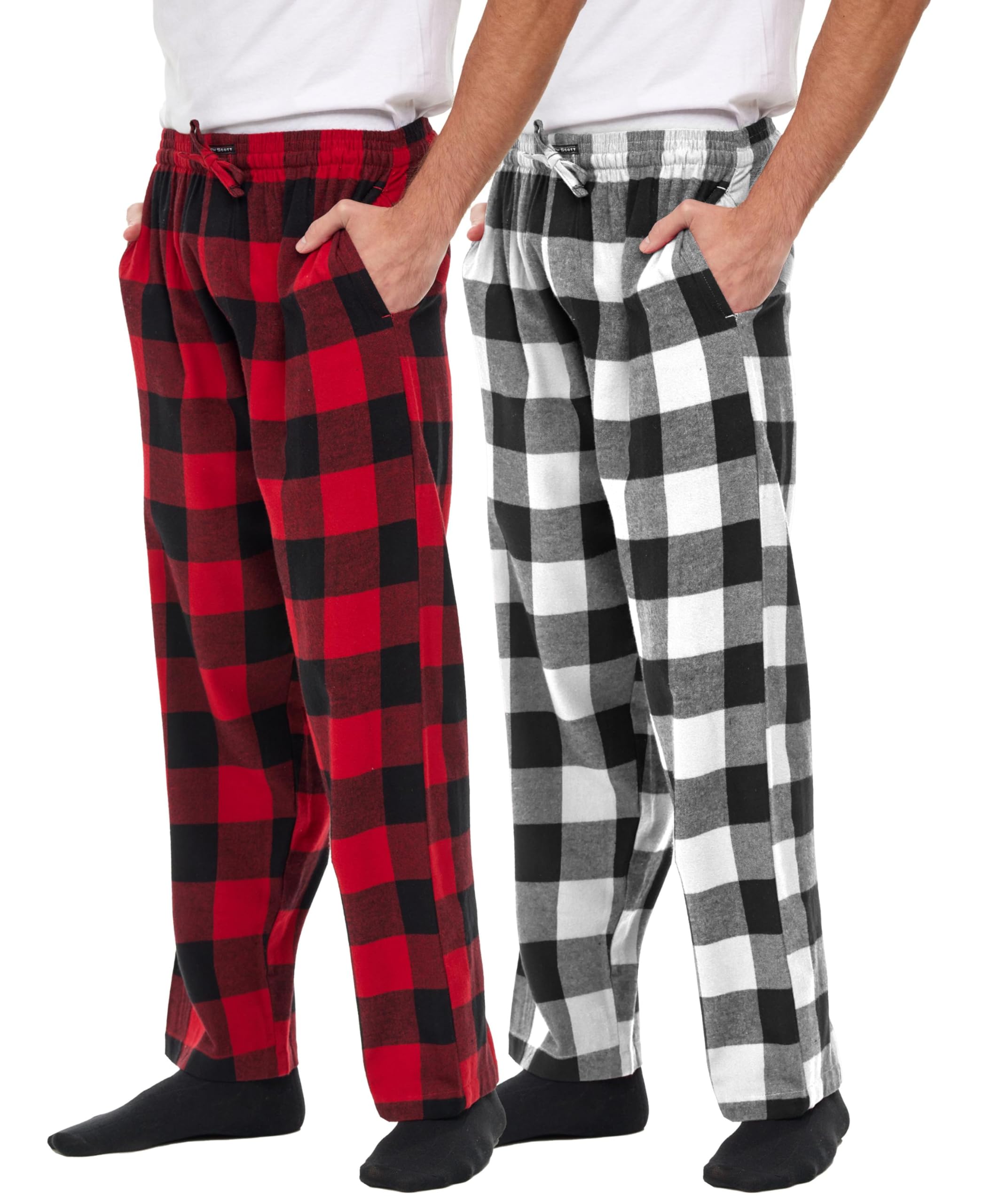 Andrew Scott Men's Flannel Drawstring Pajama Pants