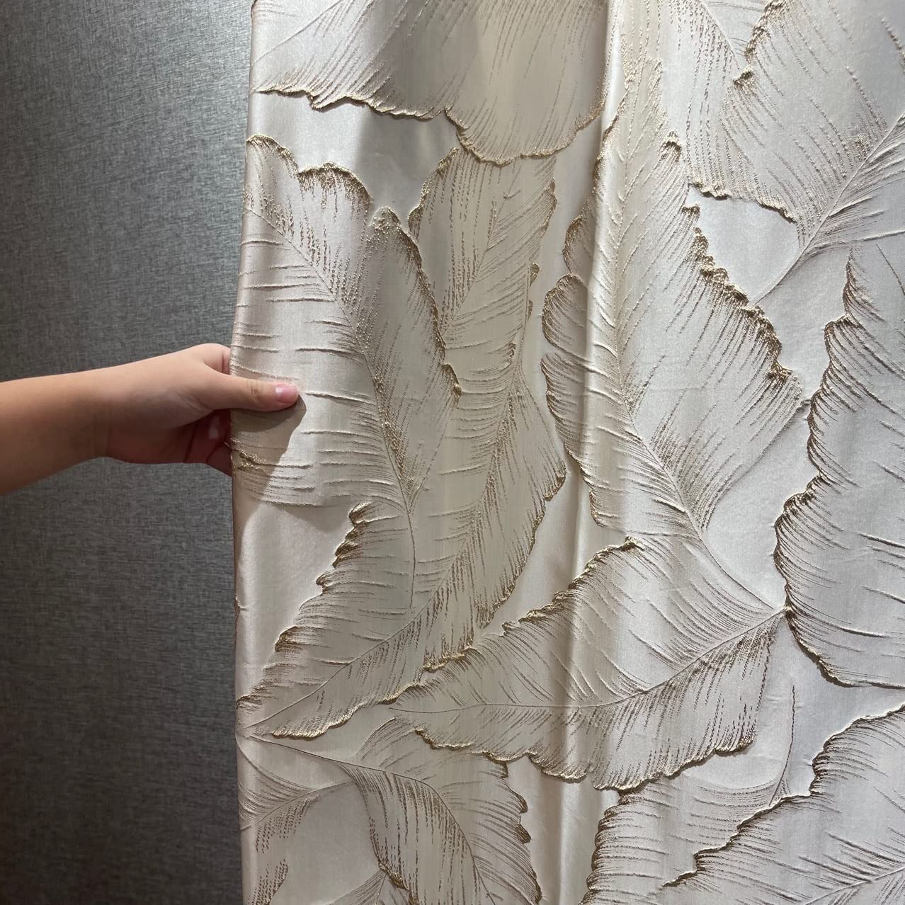 Rideau occultant jacquard luxueux pour salon et grande baie vitrée W200xH250cm