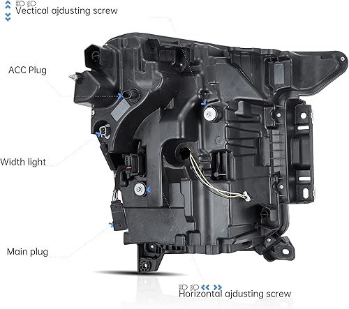 Miniatura 6 de VLAND Conjunto de faros delanteros para Ford F150 2021-2023 14ª generación XL, XLT, Lariat, Tremor, Raptor, King Ranch, Platinum, Limited,