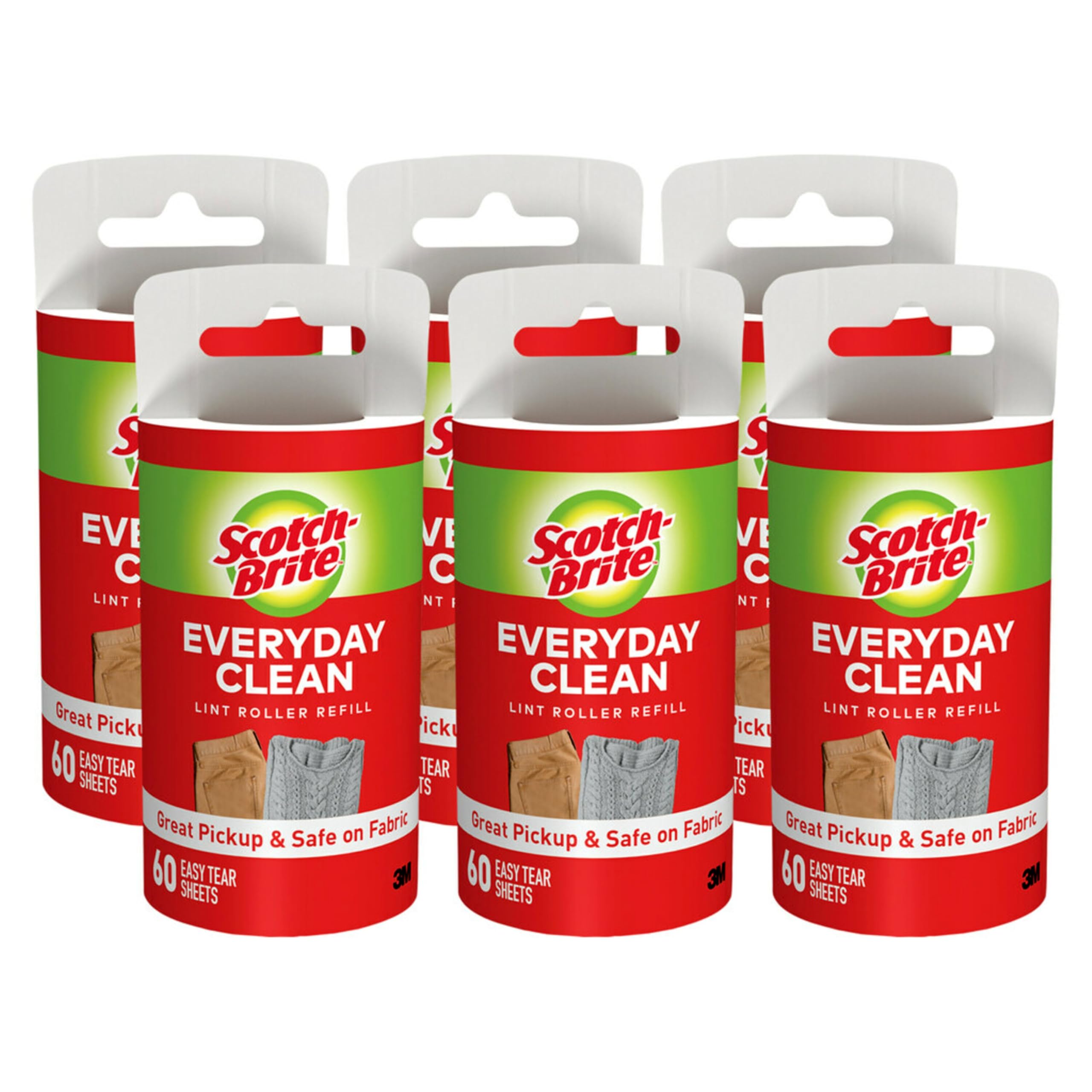 Scotch-Brite Lint Roller Refill, 6 Refills