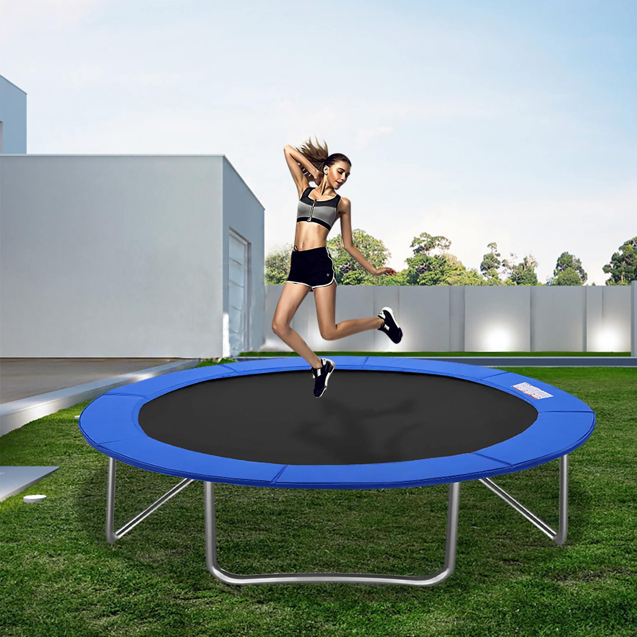 Trampolin Randabdeckung Umrandung Federabdeckung Randschutz Sicherheitsmatte Schutzpolster Für Ø244cm Trampolin Ersatzteile Zubehör Anti-UV Reißfestes Blau