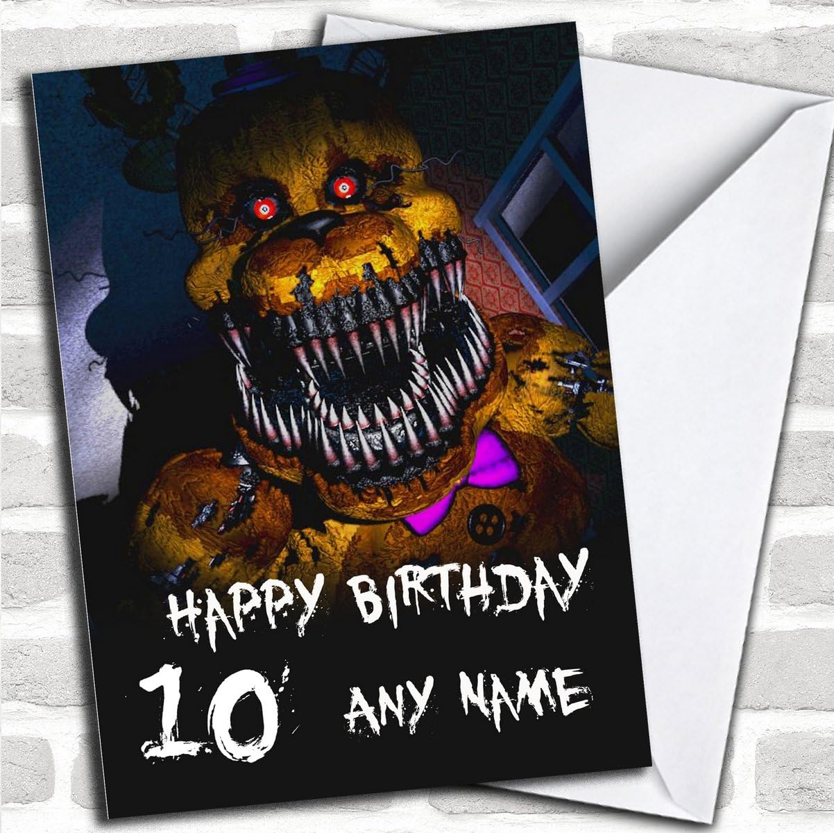 Personalised FNAF Five Nights at Freddy's Nightmare Fredbear Birthday ...