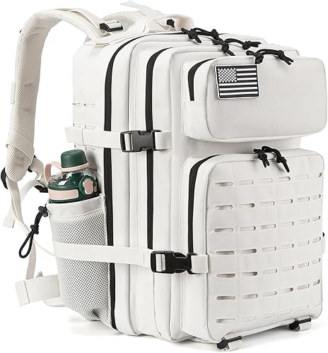 Miniatura 2 de QT&QY Mochilas tácticas militares para hombres, mochila Molle de 35 L, 45 L, bolsa grande de 3 días, mochila de senderismo con soporte para botella