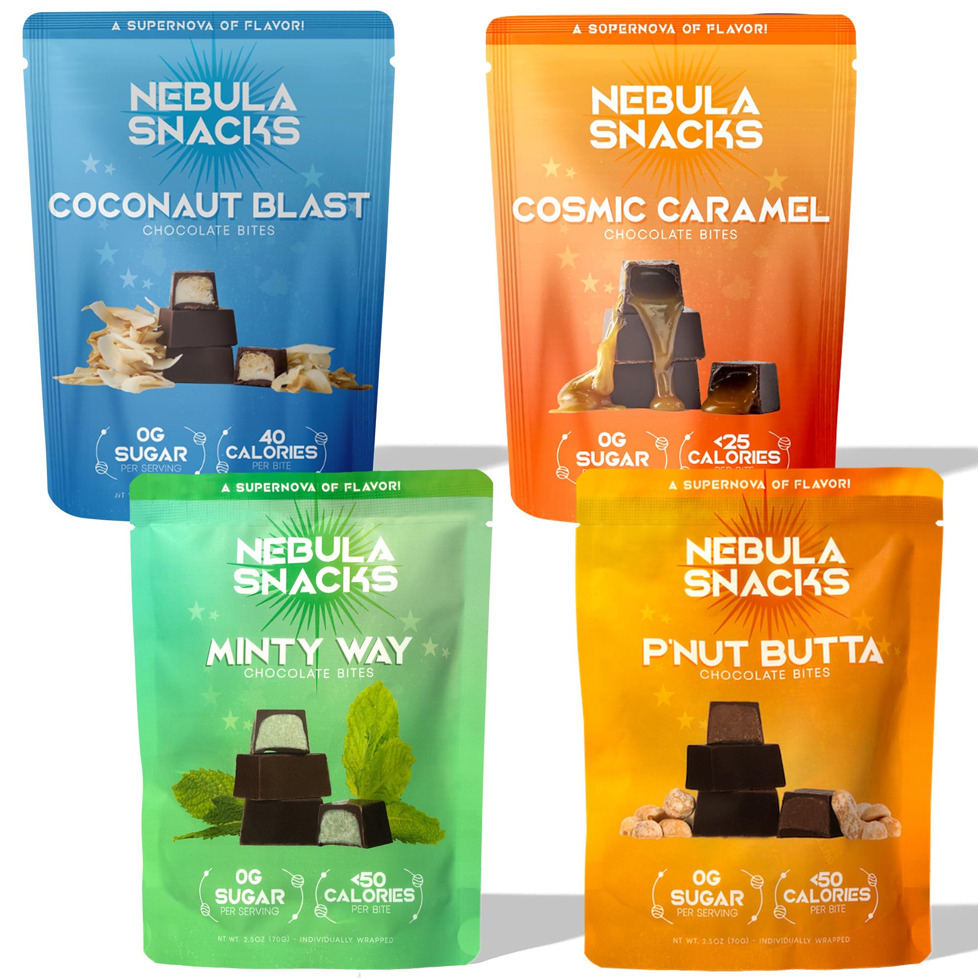 Amazon.com : Nebula Snacks Variety Pack – Zero Sugar Dark
