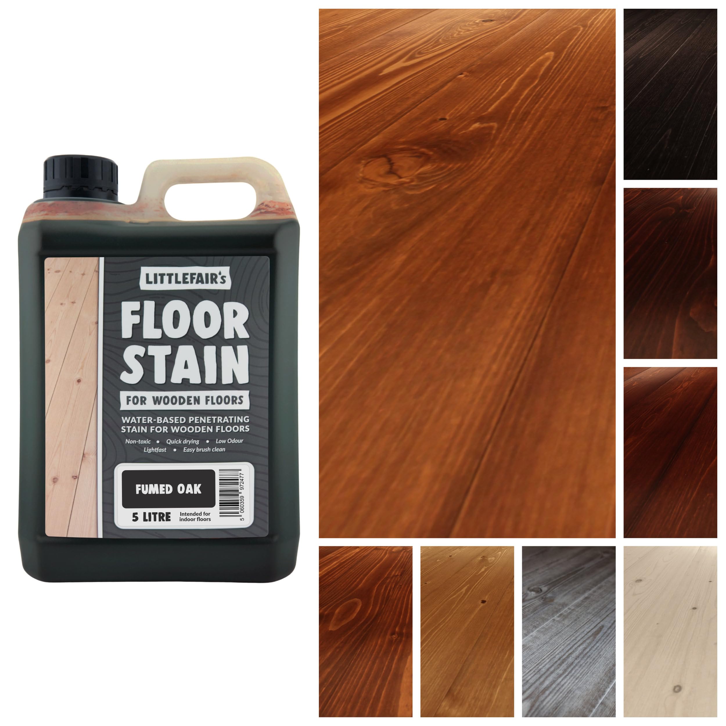 Wood Floor Stain Water-BasedFumed Oak5 LtrLittlefair's from B&Q
