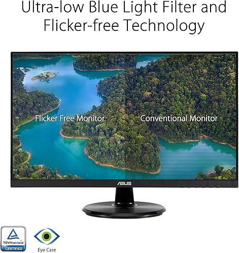 Miniatura 4 de ASUS Monitor de cuidado ocular 1080P de 27" (VA27DQF) - IPS, Full HD, sin marco, 100Hz, 1ms, sincronización adaptativa, para trabajar y jugar, luz