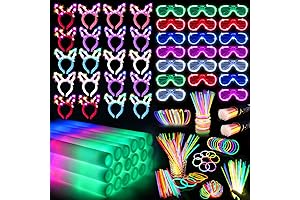 SHQDD Glow in the Dark Party Supplies: Vibrant Neon Accessories for Hora Loca Celebrations