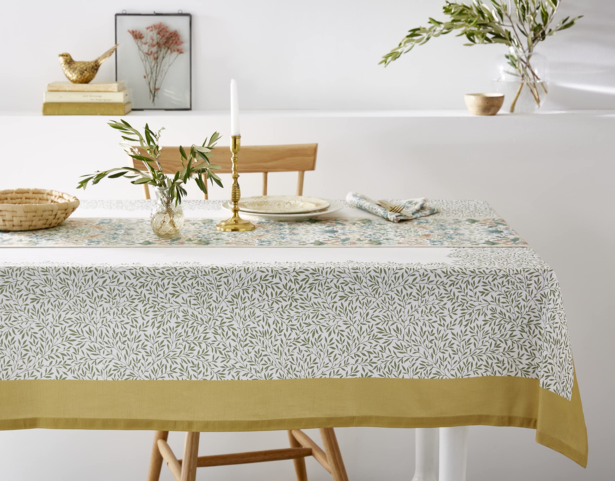 Morris & Co Tablecloth - Standen 140cm x 180 cm 100% Cotton, Multi Coloured, 70.9 x 59.1 inch (Rectangular) - Image 2