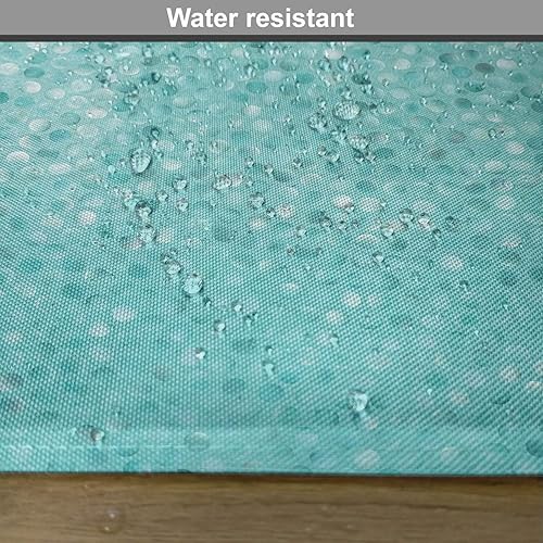 Miniatura 6 de Ambesonne Juego de 4 manteles individuales color turquesa, con forma de azulejos pequeños, diseño creativo y clásico, tela lavable para mesa de