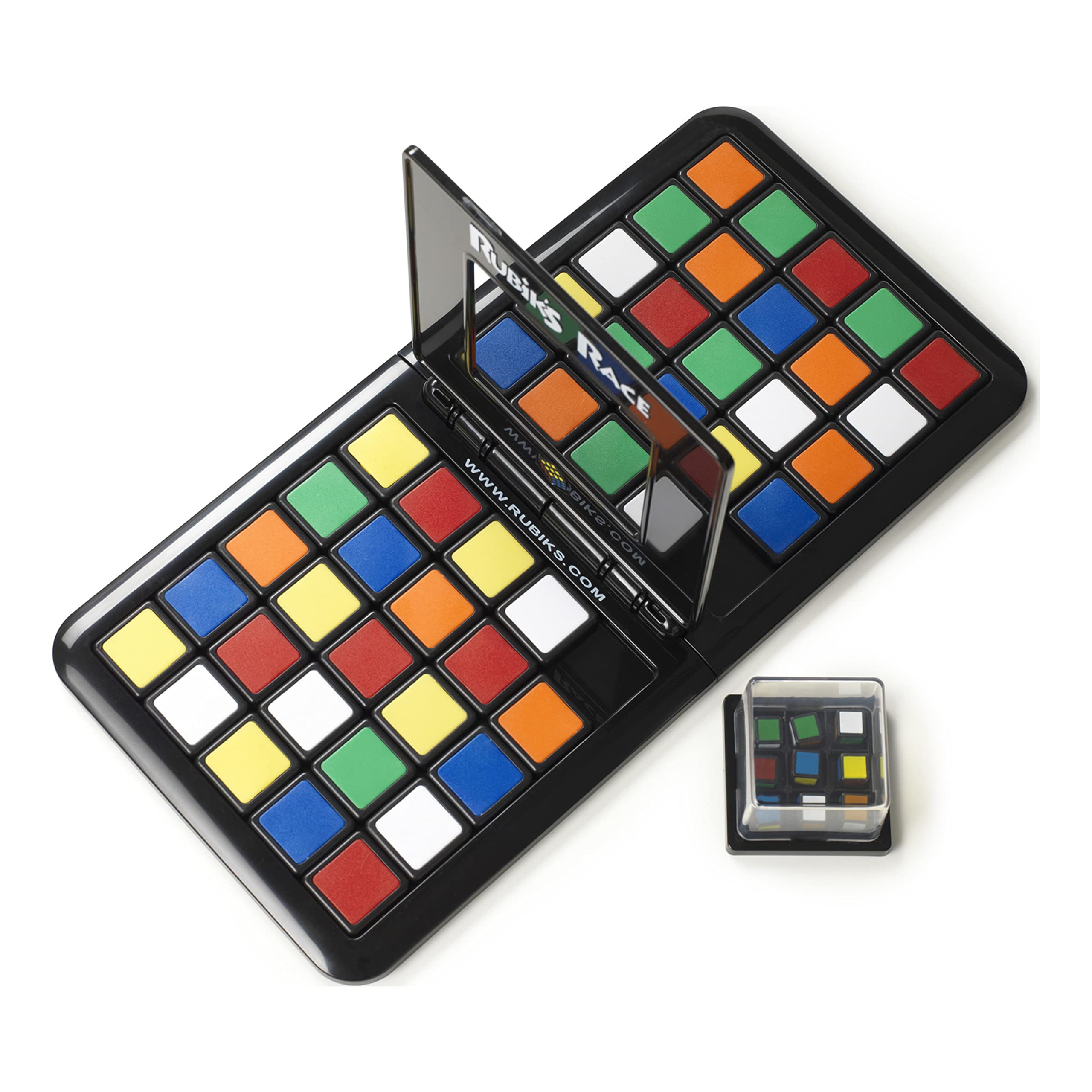 RUBIK'S RACE - Kolorowa gra logiczna Rubik's - Klasyczna gra planszowa 3 x 3 - ostateczna strategia twarzą w twarz - gra dla dwóch graczy - Gry planszowe - Zabawka dla dzieci od 7 lat