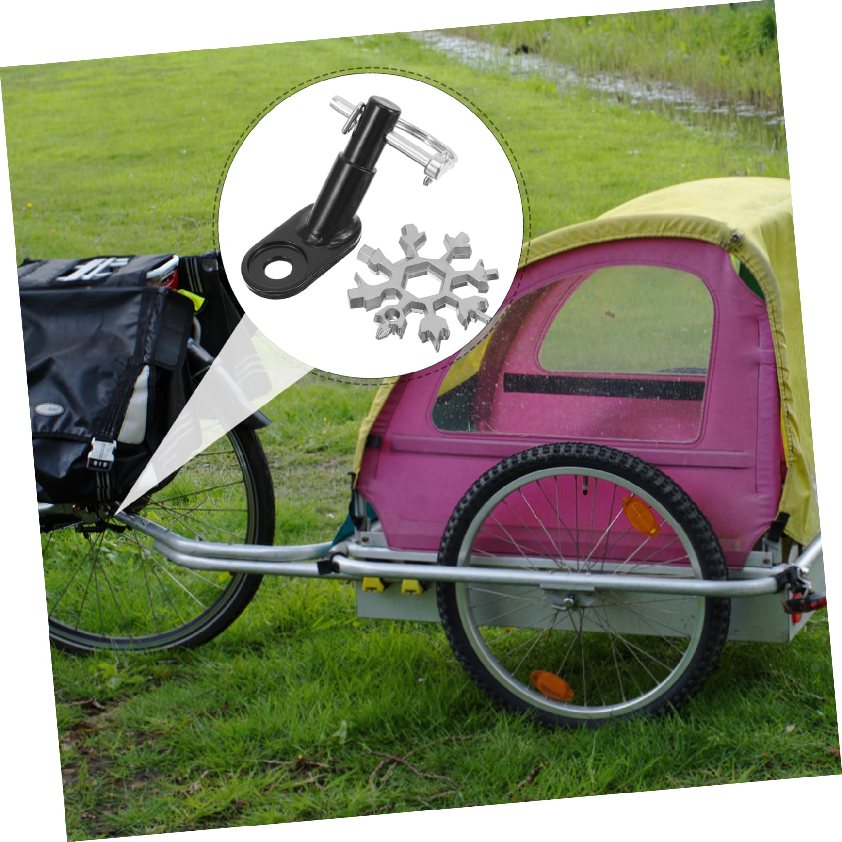 TOYANDONA Zubehör Für Fahrradanhänger Gelenk Für Fahrradanhänger Radfahren Anhängerkupplung Fahrradadapter Kupplung Anhänger Für Fahrrad Anhang Traktion Black Eisen