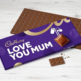 Cadbury Dairy Milk Love You Mum Gift Chocolate Bar Extra-Large 850g, Perfect for Mothers Day