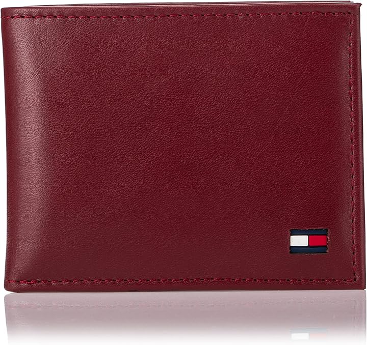 Tommy hilfiger portafoglio con portacarte di credito da uomo in pelle