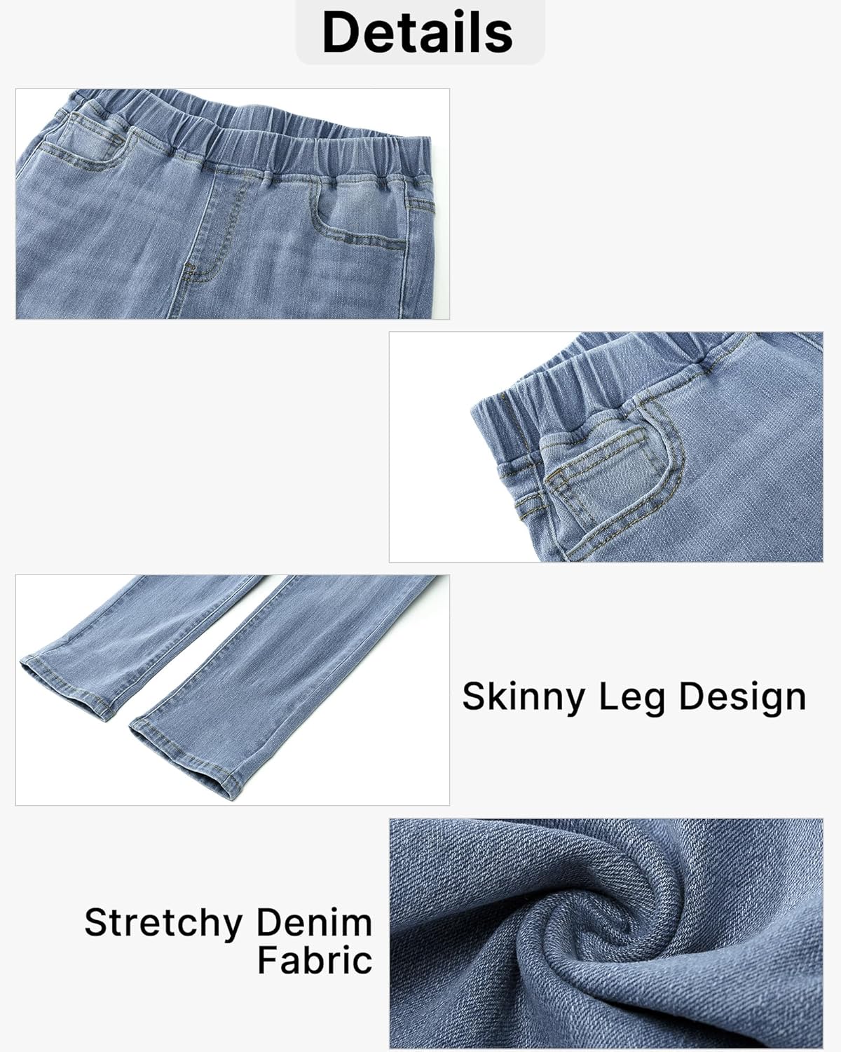 GRAPENT Pull On Jeans for Women High Waisted Skinny Capri Pants Trendy Stretch Denim Cropped Jeans Crop Jeggings Capris - Image 6