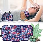 Pedobi Reusable Castor Oil Pack Wrap for Liver Detox, Castor Oil Wrap for Stomach Less Mess, Elastic Strap Bamboo Cotton Machine Washable Anti Oil Leak 2pcs, Red Flower