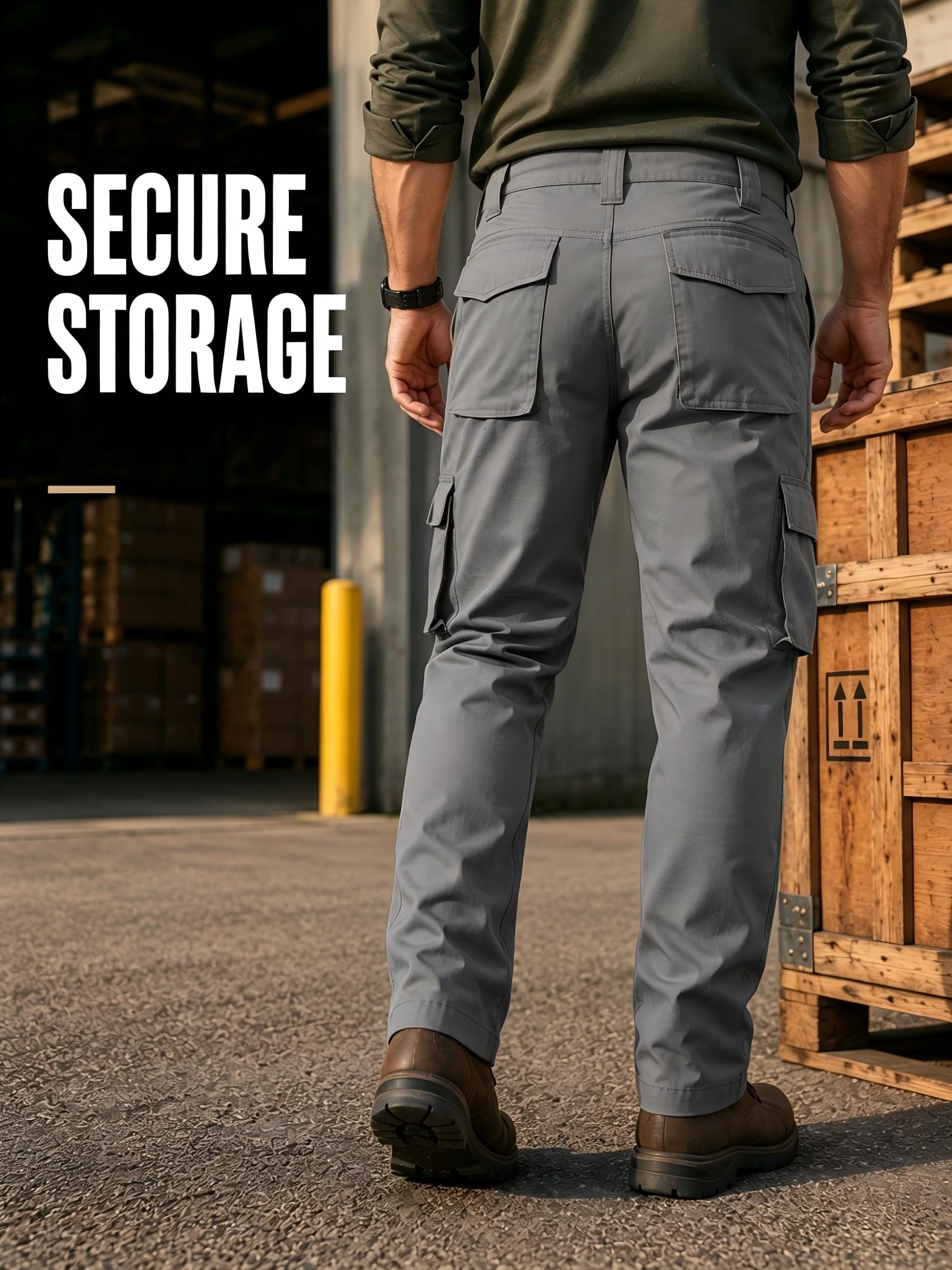 ZITY Pantalones Cargo Hombre Tácticos Ripstop Multibolsillos, Pantalones de Trabajo Outdoor Resistentes para Trekking y Senderismo