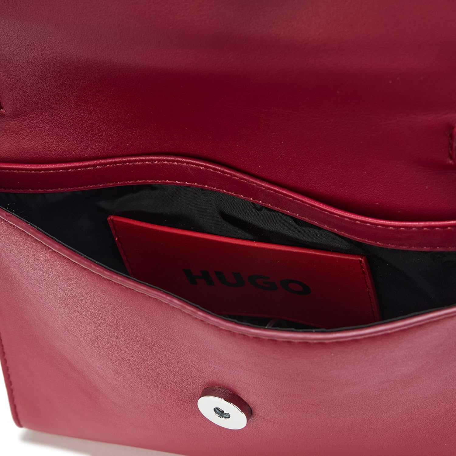 HUGO womens Vertical Logo Clutch With Chain - Image 5