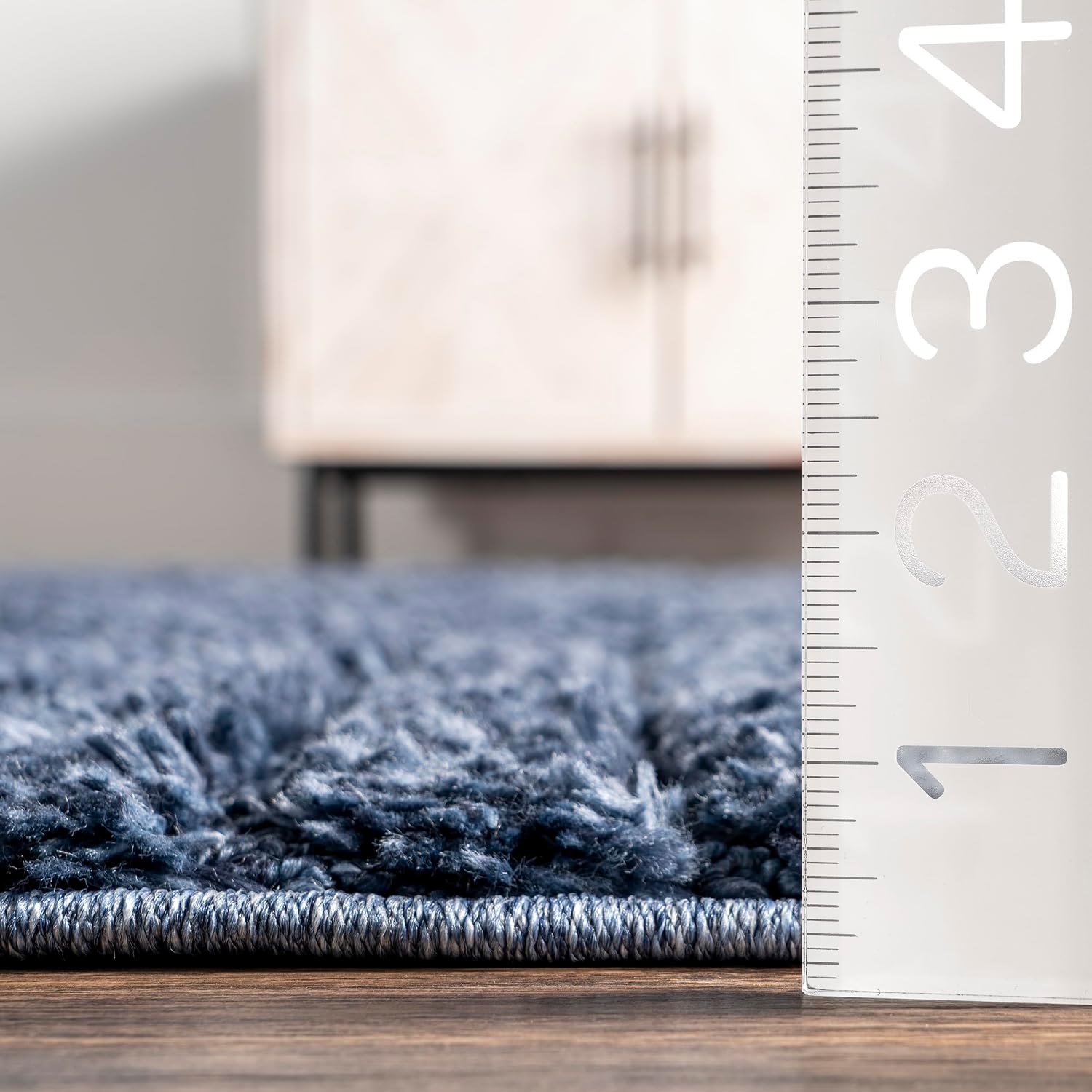 nuLOOM Risette Blue Solid Power Loomed Area Rug, ' image 2