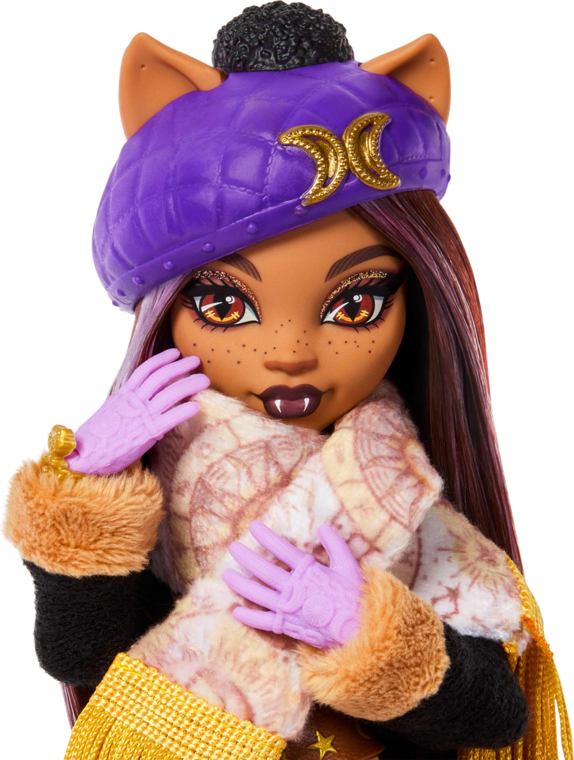 Monster High Monstrueux Secrets Coffret Clawdeen Wolf avec poupée et accessoires, destination : Chalet squelettastique, avec une valise et plus de 19 surprises (vêtements inclus), JMG65