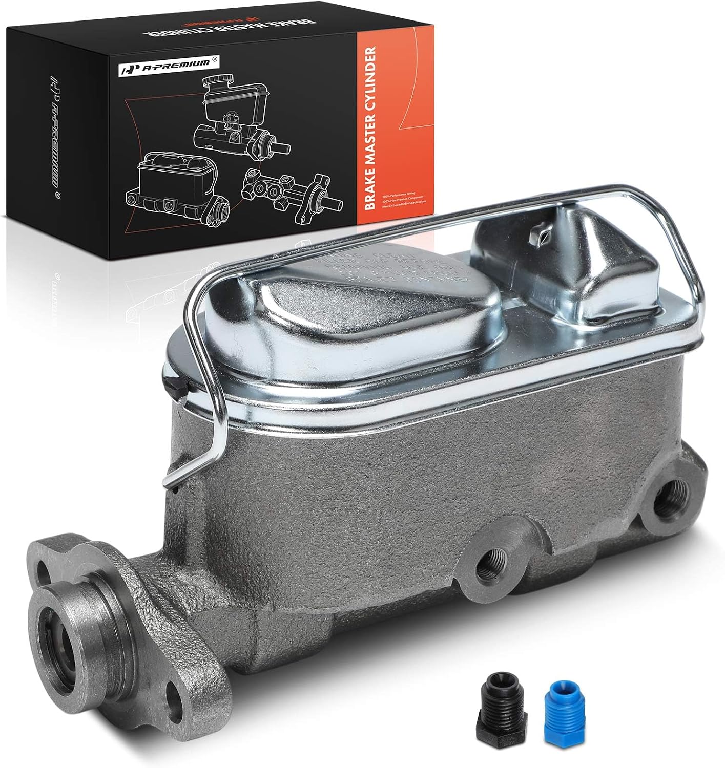 A-Premium Brake Master Cylinder with Reservoir and Cap Compatible with Ford, Mercury and Lincoln Vehicles - Country Sedan Squire, Custom, Galaxie, LTD, Ranch Wagon, Marquis, Monterey, Colony Park