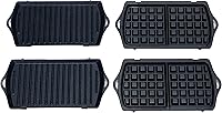 Vista 6 de Yaxa Basics Wafflera, Sandwichera y Parrilla 3 en 1 Negra, 700W